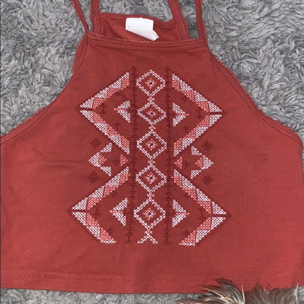 Rust colored crop top